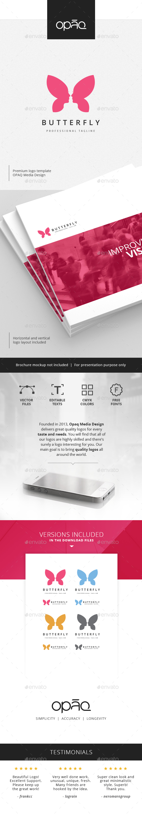 Woman Butterfly Logo - Humans Logo Templates