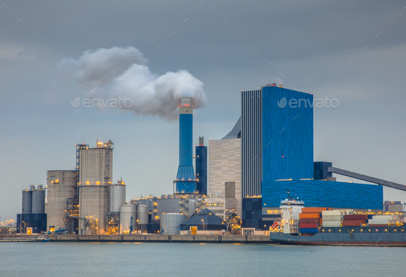 Coal powered power plant - Stock Photo - Images