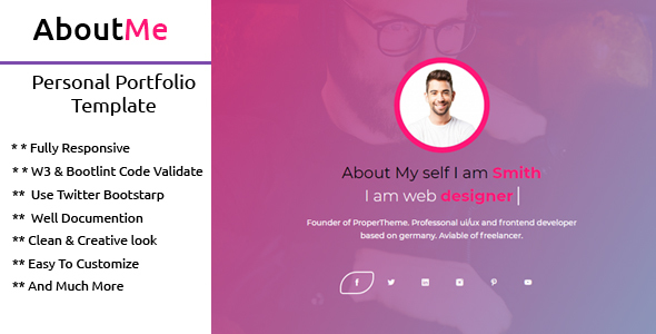 AboutMe | Personal Portfolio Template