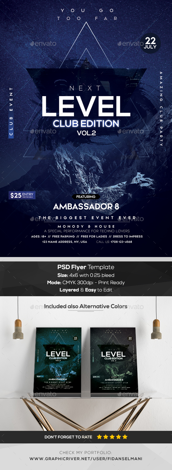 Next Level - DJ Flyer Template - Events Flyers