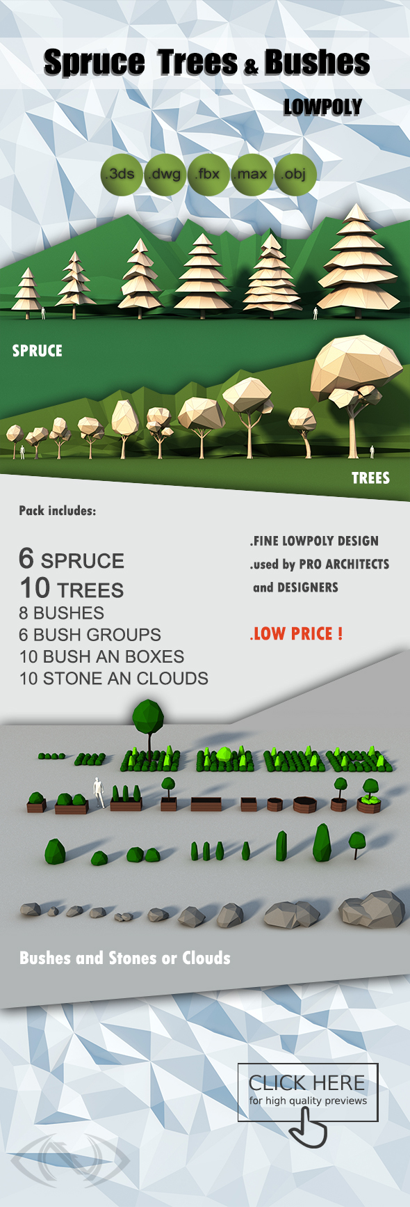 Lowpoly Trees Spruce - 3Docean 21833667