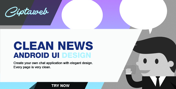 Android Clean News UI Template - CodeCanyon Item for Sale
