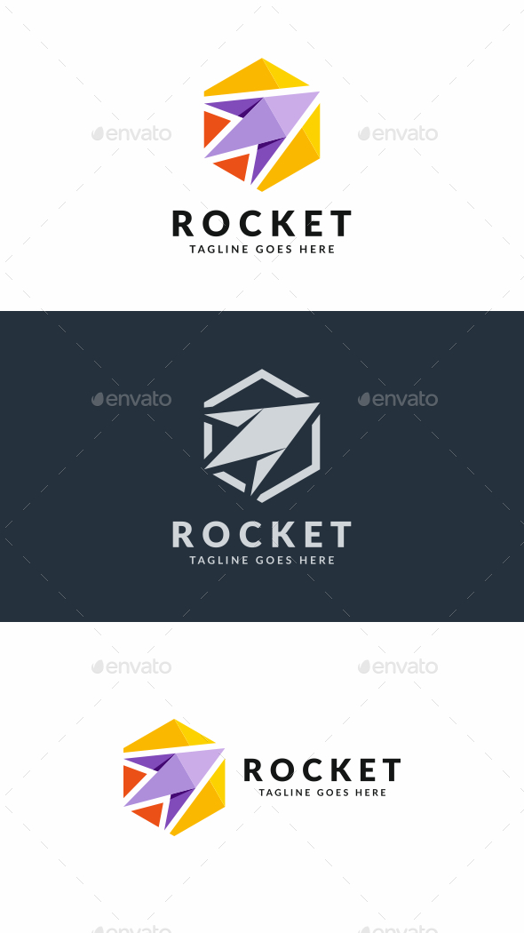 Hexa Rocket - Objects Logo Templates