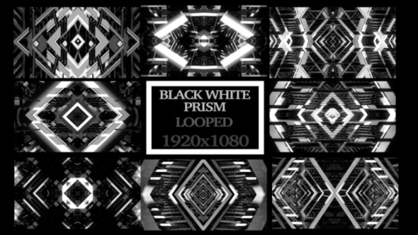 Black White Prism Background VJ Pack alt