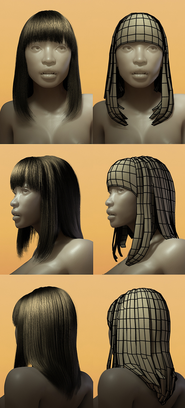 Female Hair Style - 3Docean 240745