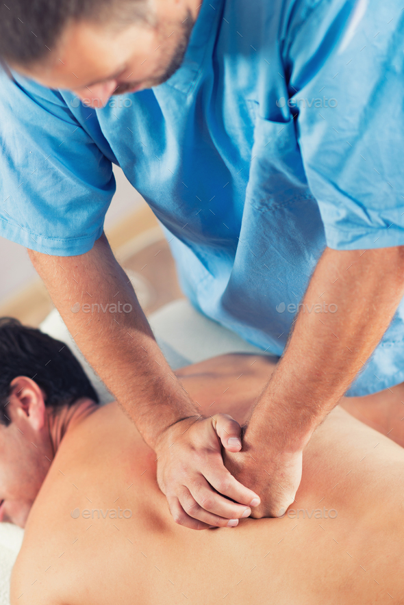 Physiotherapist Working With Patient Back - Stock Photo - Images