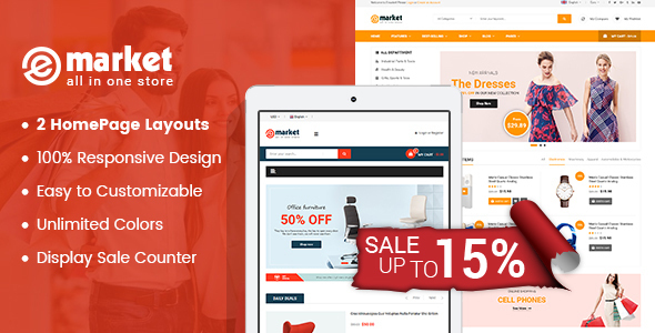 eMarket - SuperShop Responsive Magento 2 Theme - Magento eCommerce