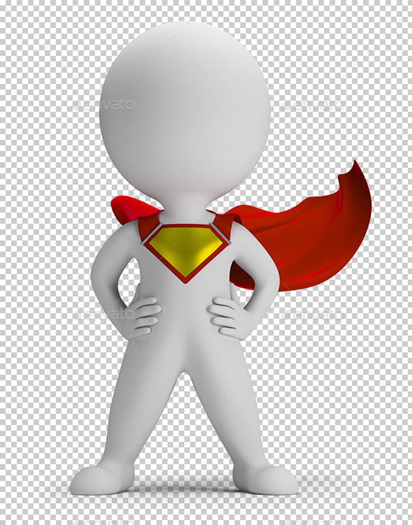 3D Small People - Superhero - Characters 3D Renders