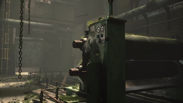 Industrial Interior of Abandoned Repair Station