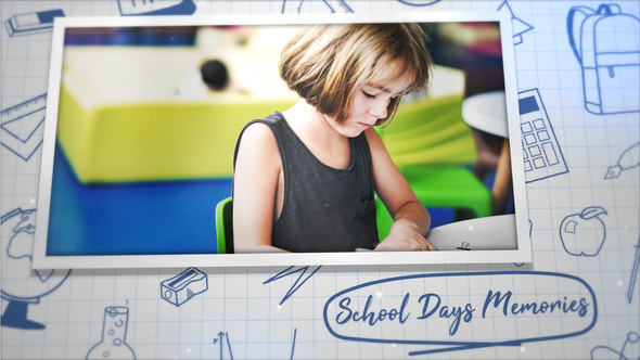 School Days Memories Video Displays template preview