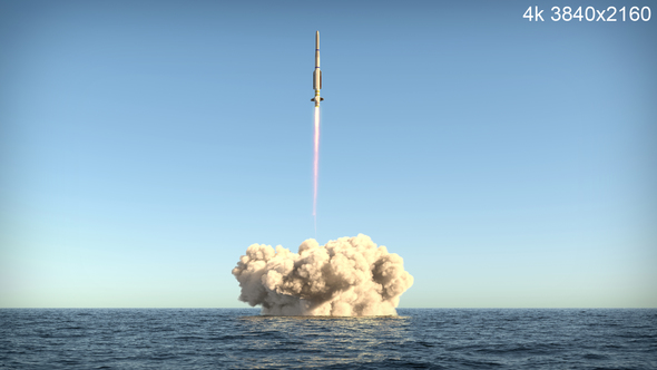 Rocket Launch from Water 4k