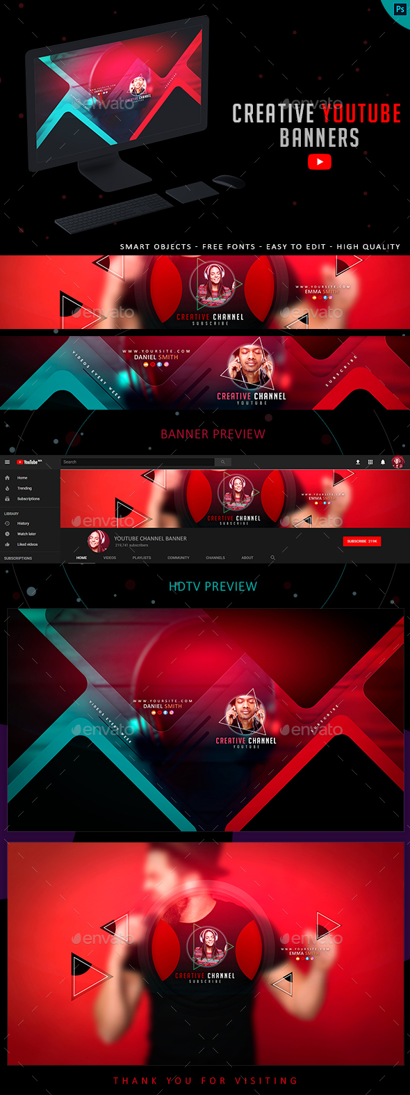Creative Youtube Banner By Blildesign Graphicriver