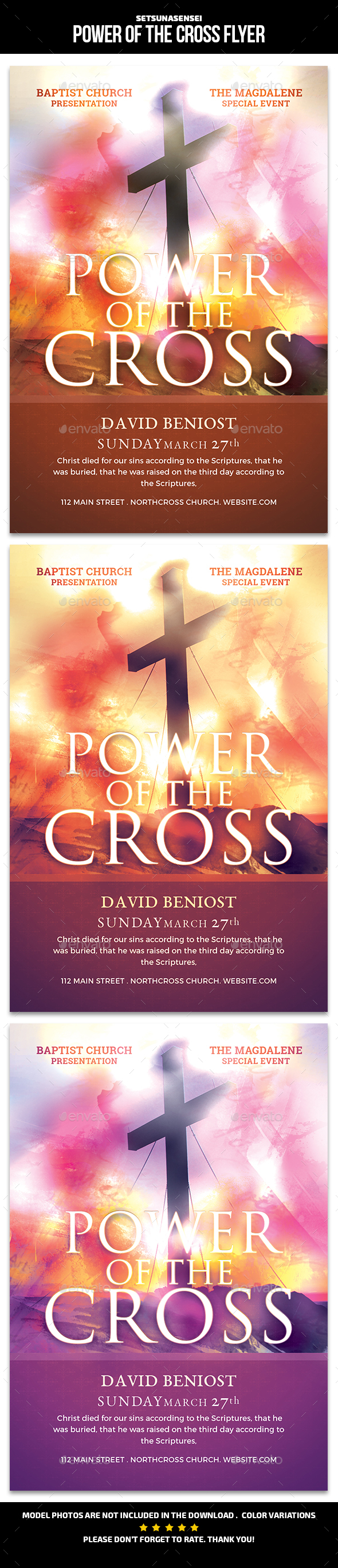 Power of the Cross Flyer - Church Flyers