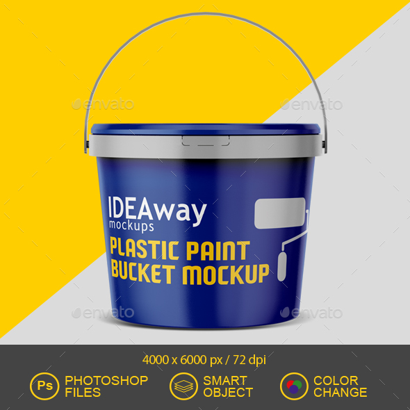 Download Plastic Paint Bucket Mockup By Idaeway Graphicriver