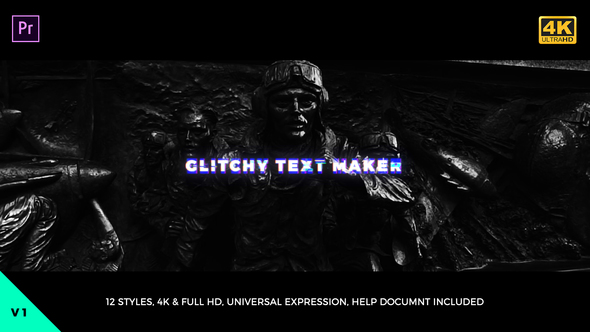 Glitchy Text Maker Mogrt