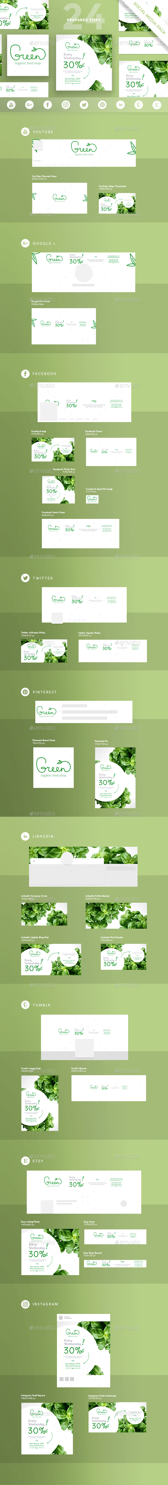 Organic Food Shop Social Media Pack - Miscellaneous Social Media