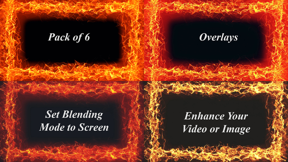 Fire Frame Abstract Backgrounds Loops