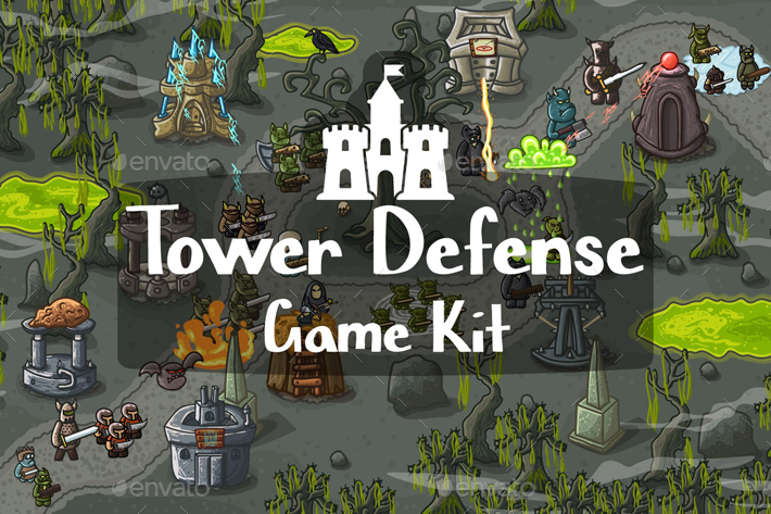 Tower Defense Level Kit, 3D Fantasy