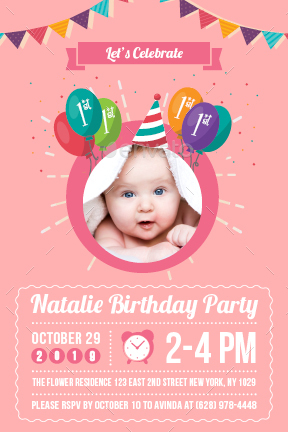 Baby Birthday Template - Vol. 5, Print Templates | GraphicRiver