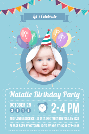 Baby Birthday Template - Vol. 5, Print Templates | GraphicRiver