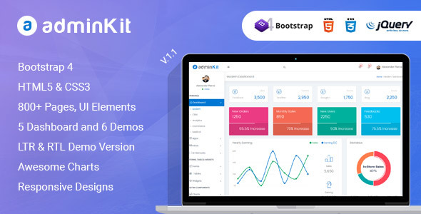 AdminKit - Multipurpose - ThemeForest 21681514