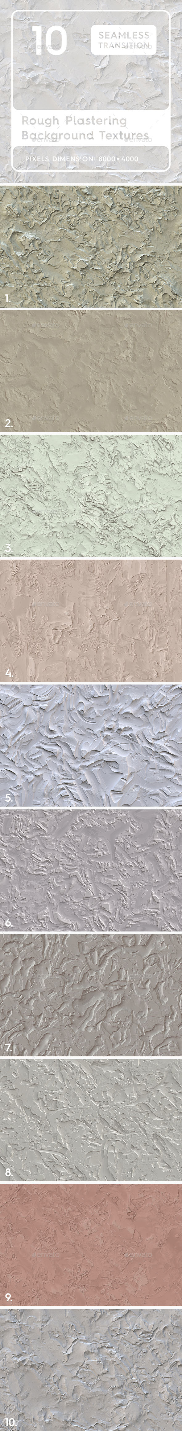 10 Rough Plastering Background Textures - Abstract Backgrounds
