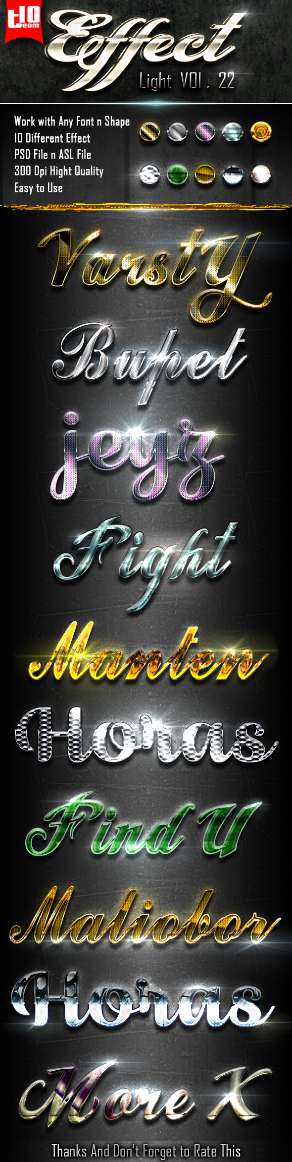 Light Text Effect 22 - Styles Photoshop