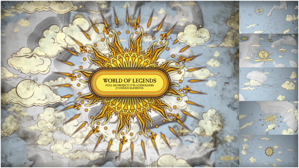 World of Legend / Map Cinema Titles/ Games of Throne/ Fairy Tale Story/ History Pirates Film Opening
