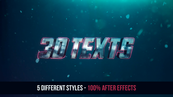 3D Texts Effects - VideoHive 21849195