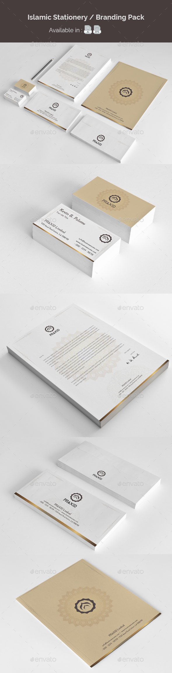 Islamic Stationery Branding - Stationery Print Templates