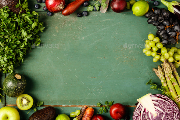 Healthy fruits and vegetables Stock Photo by klenova | PhotoDune