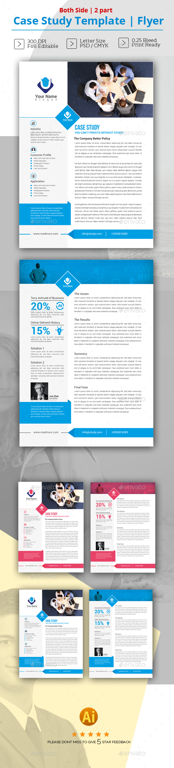Case Study Template | Flyer - Flyers Print Templates