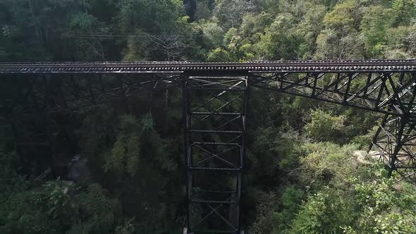 Aerial Footage Showing Great View Of The Historic Railway Which is Part Of The Longest Railway Tunne alt