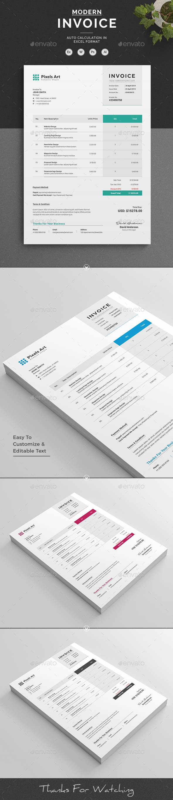 Invoice - Proposals & Invoices Stationery