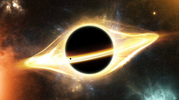 Light Around a Black Hole in Space and a Planet That Tightens Into a ...