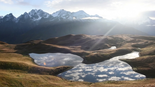 Koruldi Lakes at Upper Svaneti, Mestia near Ushba Pass in Georgia