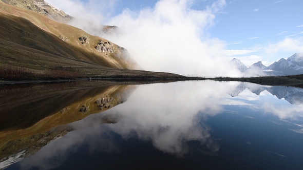 Koruldi Lakes, Upper Svaneti, Mestia Near Ushba Pass. Georgia, Europe. Caucasus.  Video Hig