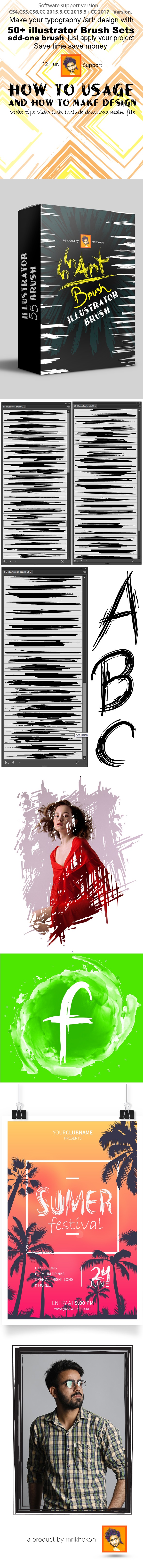 50+ Illustrator Brush Sets - Brushes Illustrator