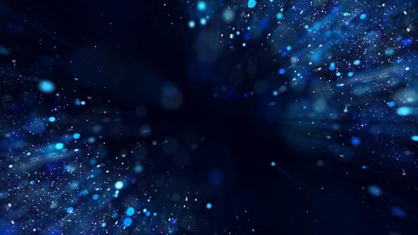 Dark Blue Particles Background 4K