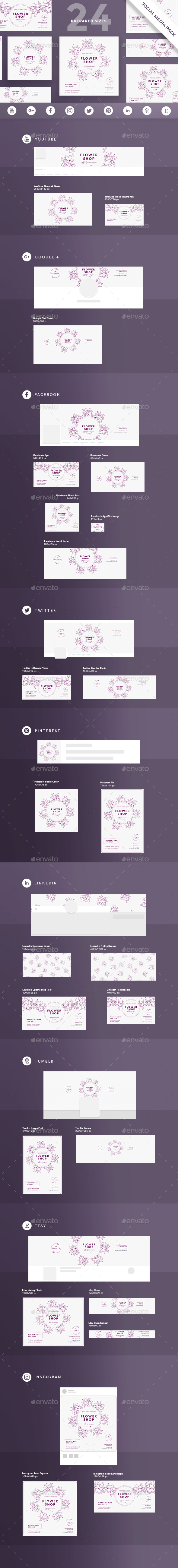 Flower Shop Social Media Pack - Miscellaneous Social Media