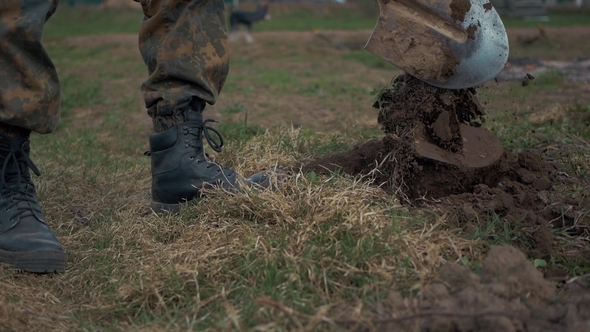 Soldiers Digging Earth