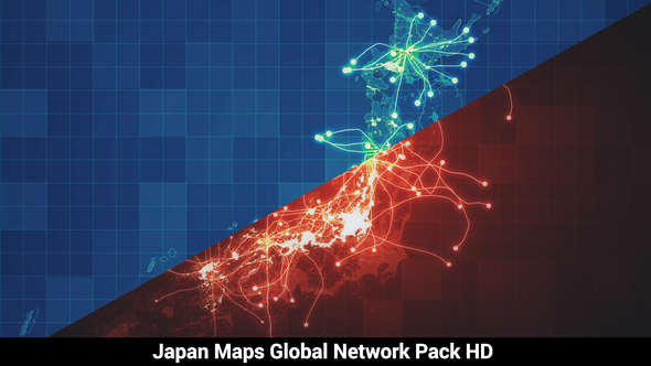 Pack of 3 Japan Maps Network HD