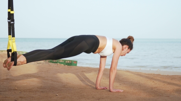 Girl Doing Sports on the Beach alt