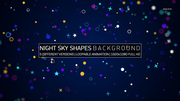 Night Sky Shapes Background alt
