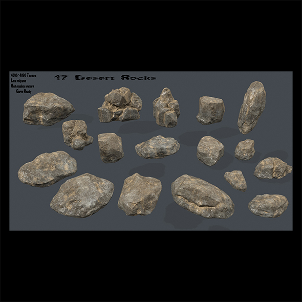 desert rocks set - 3Docean 21862509