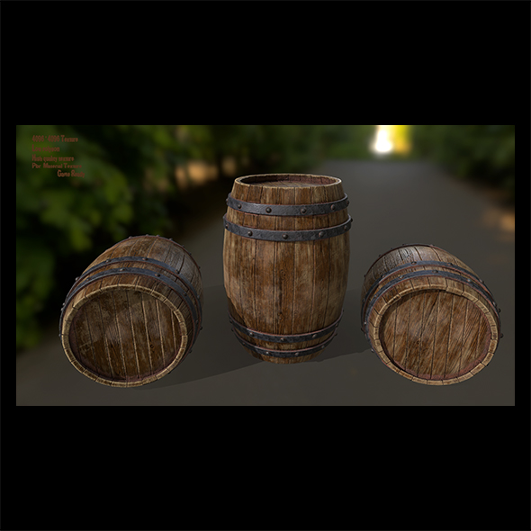 Wood_Barrel 1 - 3Docean 21862562