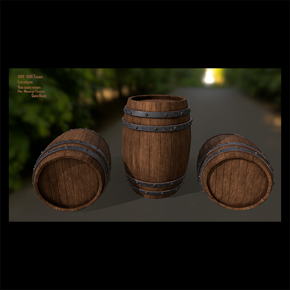 Wood_Barrel 2 - 3Docean 21862565