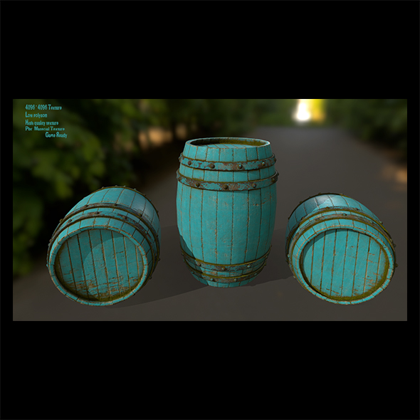 Wood_Barrel 4 - 3Docean 21862581