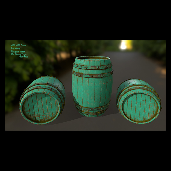 Wood_Barrel 5 - 3Docean 21862582