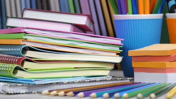School Notebooks and Pencils alt